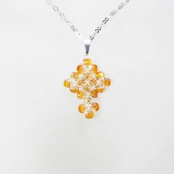 Pendant 40cm - Clarissa-Silver Chain - Pendant 40cm - Laiton argenté